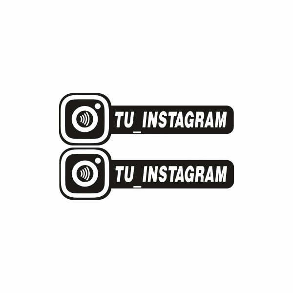 PEGATINA INSTAGRAM NFC INTELIGENTE CON NOMBRE - Imagen 2