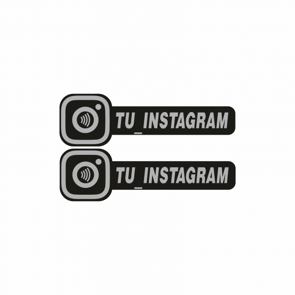 PEGATINA INSTAGRAM NFC INTELIGENTE CON NOMBRE - Imagen 3