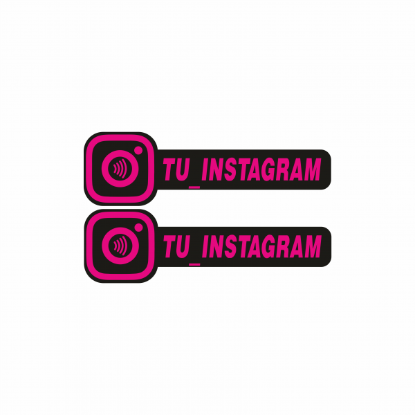 PEGATINA INSTAGRAM NFC INTELIGENTE CON NOMBRE