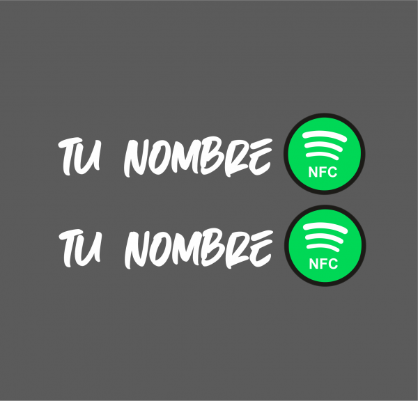 PEGATINA SPOTIFY NFC INTELIGENTE CON NOMBRE