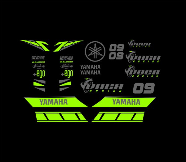 Kit pegatinas Yamaha Neos Voca Gris amarillo Fluor