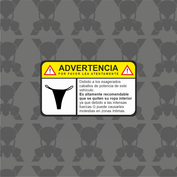 Pegatina Advertencia 1